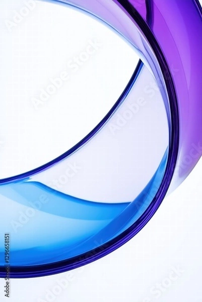 Fototapeta glass and Liquid matte abstract wave. 3d rendering illustratiuon.