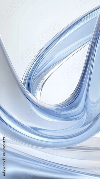 Fototapeta glass and Liquid matte abstract wave. 3d rendering illustratiuon.