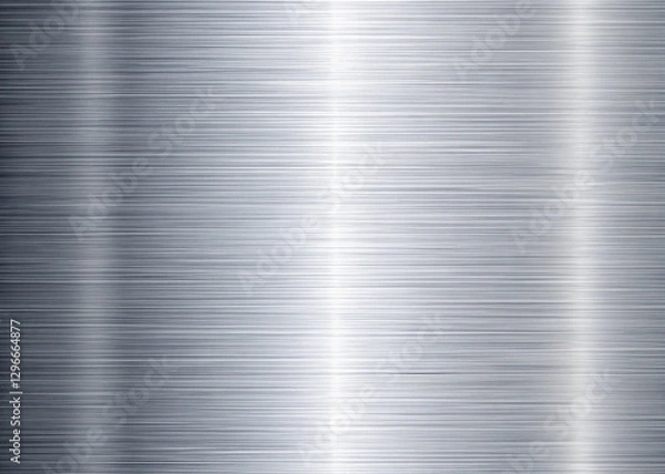 Fototapeta Metallic Brilliance: A captivating, close-up shot of a brushed metal surface, reflecting light in a display of texture and industrial aesthetic.