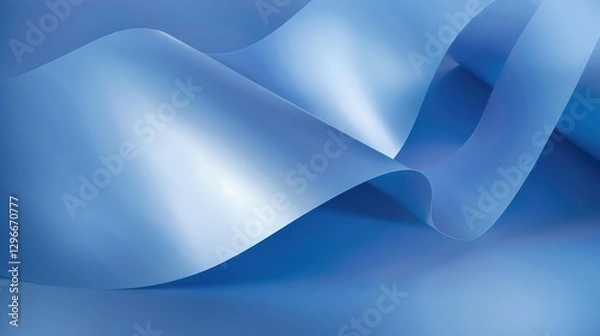 Fototapeta A smooth metallic surface with a glossy gradient finish is placed on a Pacific deep blue paper background, showing a modern and sleek aesthetic. The deep blue hue of the paper contrasts beautifully 