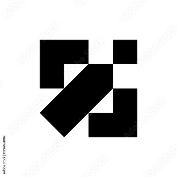 Fototapeta Abstract logo. Icon design. Template elements. Geometric abstract logos