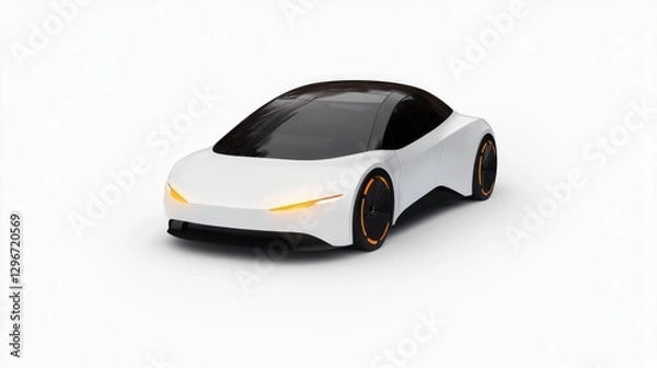 Fototapeta Sleek futuristic car design featuring smooth lines and modern ae