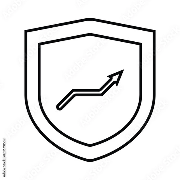 Fototapeta Security Upgrade Icon - Vector for Protection and Enhanced Safety
