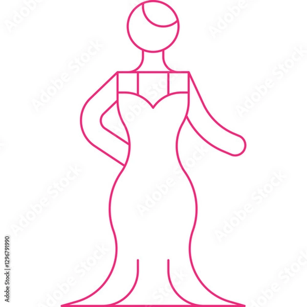 Fototapeta Haute Couture Show single vector icon illustration