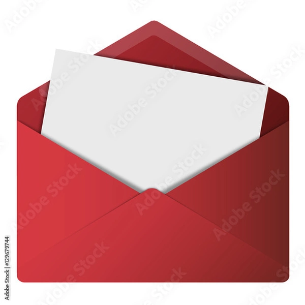 Obraz Open Envelope - Blank Paper