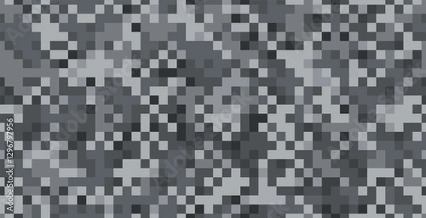 Fototapeta Seamless gray military uniform pattern.