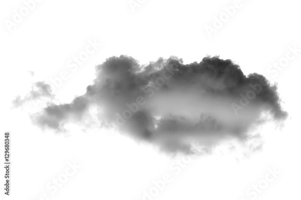 Obraz cloud and smoke isolated on white, background and texture
