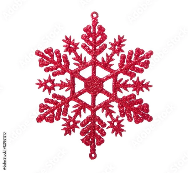 Obraz Christmas snowflake on white
