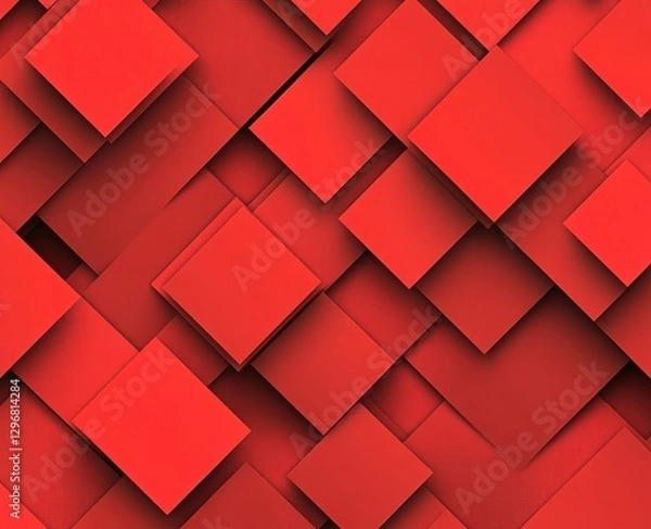 Obraz This is a closeup view of a striking red tile wall featuring a diamond pattern