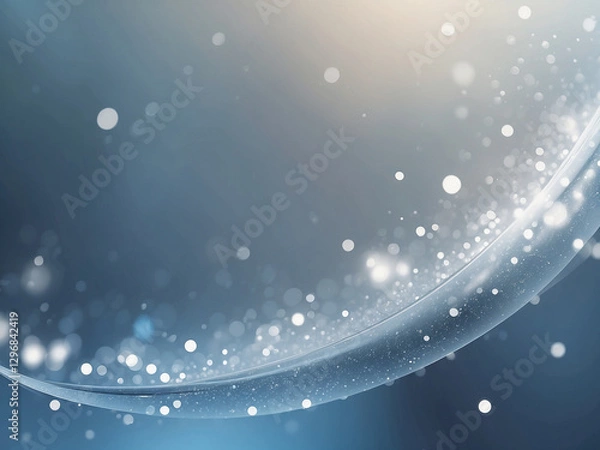 Fototapeta Blue background with blue and silver sparkle bokeh effect, Bokeh background