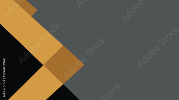 Obraz Modern Abstract Geometric Background with Dark and Gold Elements.