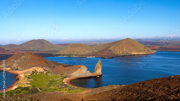 Obraz Elevated view of Bartolomé Island - Galápagos
