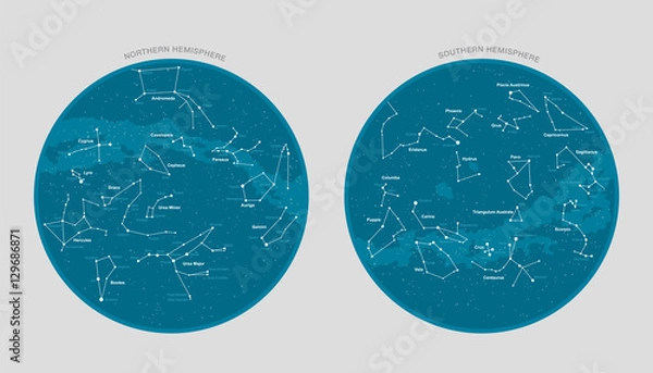 Fototapeta Detailed star map vector