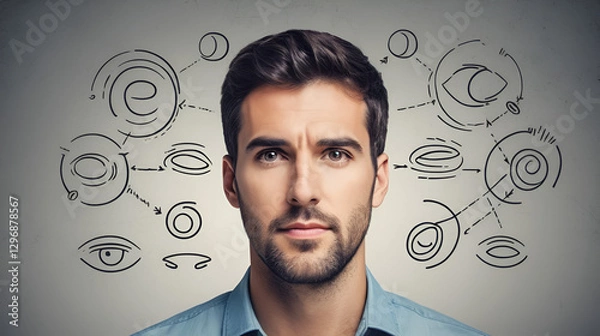 Fototapeta Instinctive: Behavior motivated by instinct follows immediate impulses, often ignoring logical thought processes and rational decision-making in favor of quick reactions.