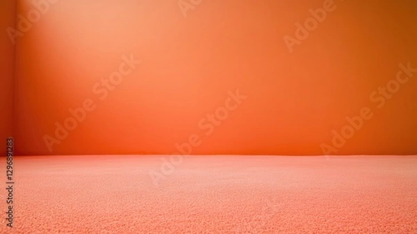 Obraz Vibrant orange interior highlighting bold color and minimalist d
