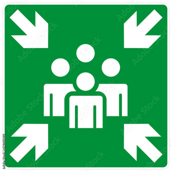 Obraz Panneau point de rassemblement