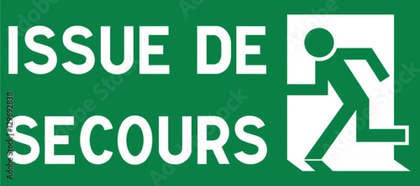 Obraz Panneau issue de secours 