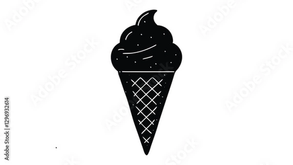 Fototapeta Ice Cream Cone with Two Scoops