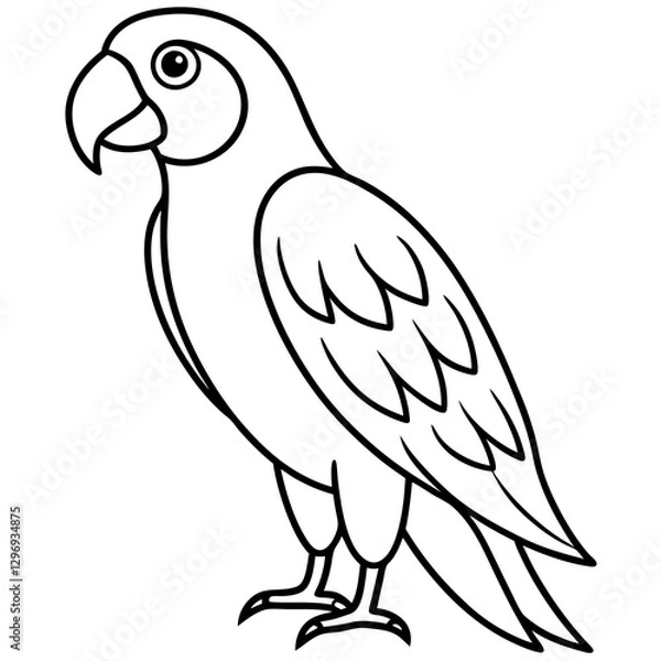 Obraz Elegant Parrot One-Line Illustration