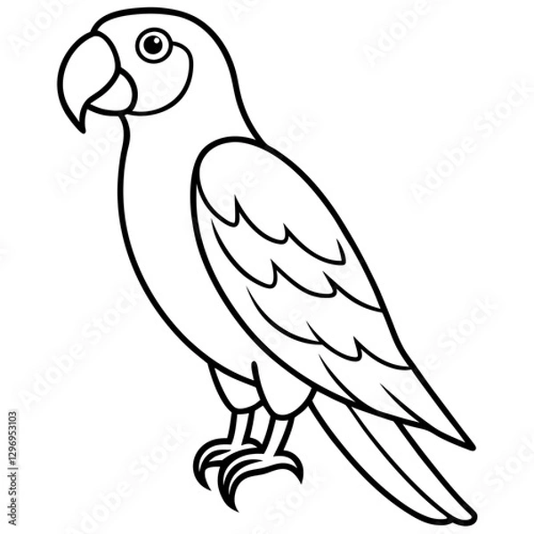 Obraz Falcon in a Single Line