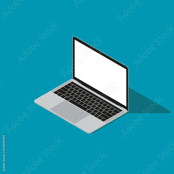 Fototapeta Isometric vector notebook laptop illustration