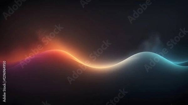 Fototapeta glowing orange blue color curves abstract, twisted textured with bright and glow. backgrounds for web banner, ads, poster, presentations, concept, templates and copy space