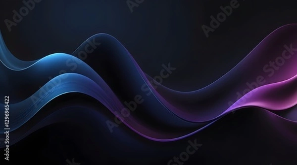 Fototapeta dark blue and purple color curves abstract, twisted textured with bright and glow. backgrounds for web banner, ads, poster, presentations, concept, templates and copy space