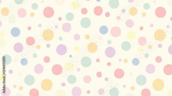 Fototapeta Pastel Polka Dot Pattern Design