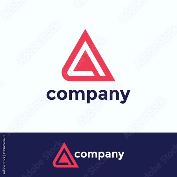 Fototapeta A Delta Letter Eye Catching Logo Design Vector Creative Business Template