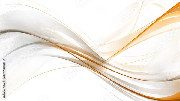 Obraz Abstract Orange and Gray Wave Design Graphic