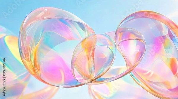 Obraz Dreamlike Colors and Patterns in Abstract Digital Art