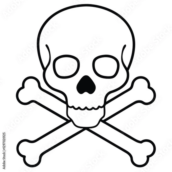 Fototapeta skull and crossbones are universal symbols that signify danger and death.