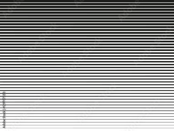 Fototapeta Line halftone pattern with gradient effect. Gorizontal lines.