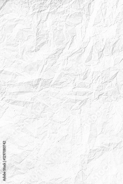 Fototapeta wrinkled paper, crumpled texture, black and white texture, high contrast, distressed paper, creased paper, grunge background, old paper, rough texture, abstract texture, artistic design, vintage paper