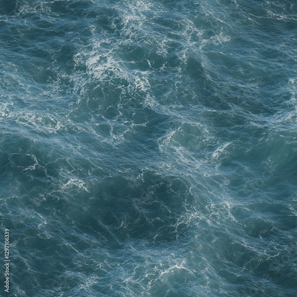 Fototapeta Ultra-detailed seamless texture of ocean waves showcasing water movement and intricate patterns
