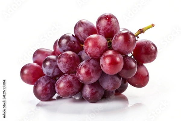Fototapeta red grapes isolated on white