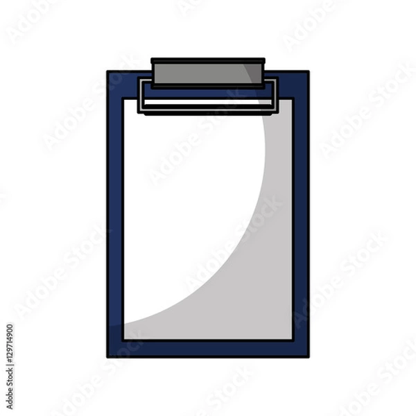 Obraz clipboard documents isolated icon vector illustration design