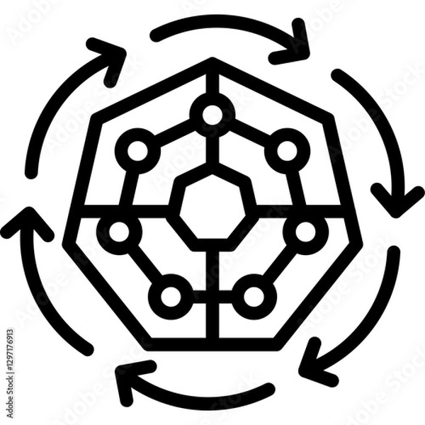 Fototapeta Radar Chart Icon