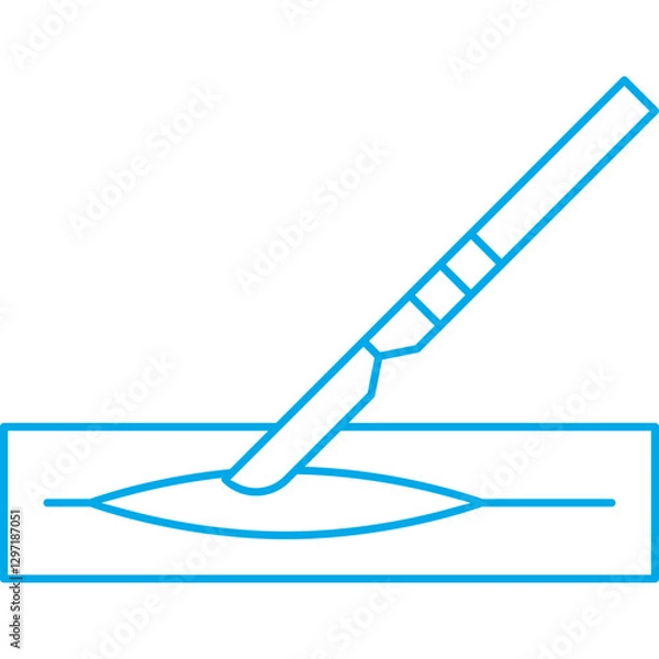 Fototapeta Surgerical Cut single vector icon illustration