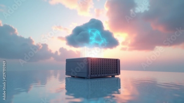 Fototapeta Close-up circuit board embodies ai in the cloud, reflecting distributed systems and cloud computing for nimble, data-driven processes.