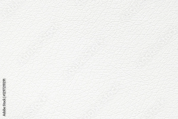 Fototapeta White pebbled leather texture pattern as background