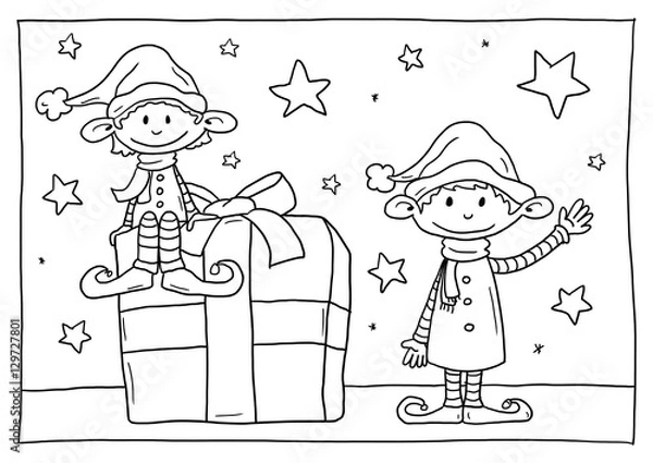 Obraz Ausmalbild Wichtel