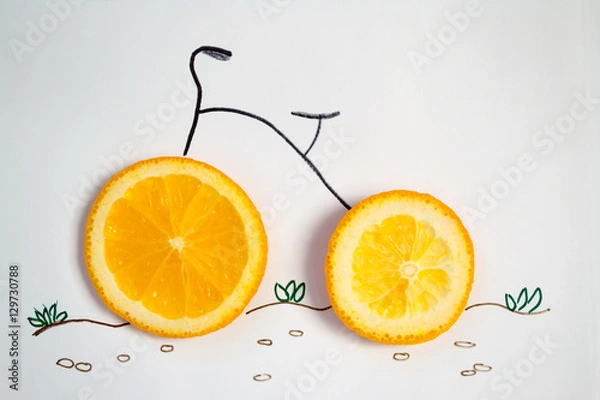 Fototapeta Bike lemon nature