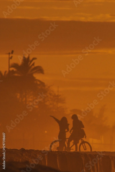 Obraz sunrise bikers