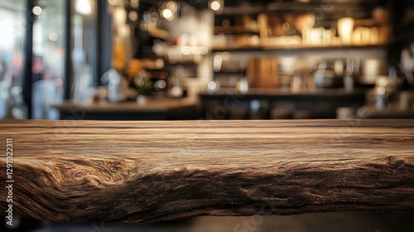 Obraz rustic wooden table