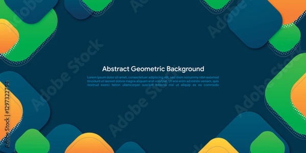 Fototapeta Simple Rounded Rectangular Background