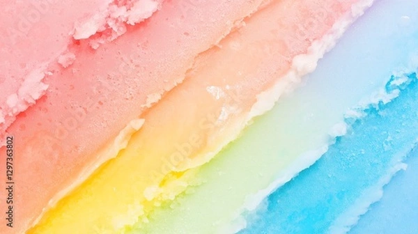 Obraz rainbow sorbet background