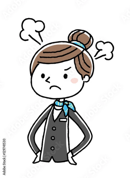 Fototapeta ビジネスウーマン：怒る
