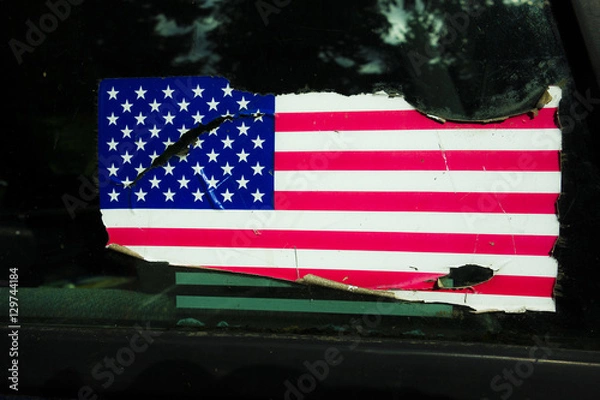 Obraz Distressed American Flag 