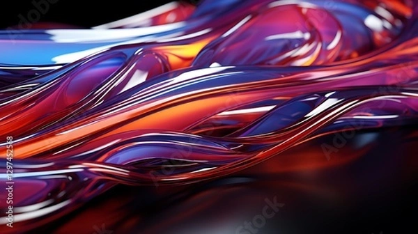 Fototapeta Abstract Swirls of Vibrant Hues: A Symphony of Color and Light